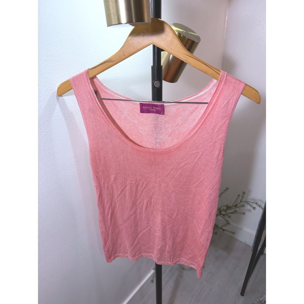 Kapra Hiska tank paris boutique cashmere coral soft slow fashion quality med. ec